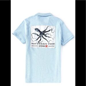 Southern Tide Octopus Hachi Polo Gyotaku Large